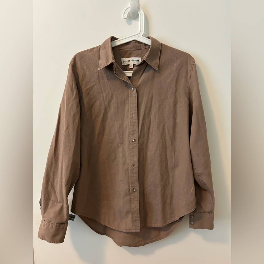 Aritzia Denim Forum Jane Longsleeve Shirt